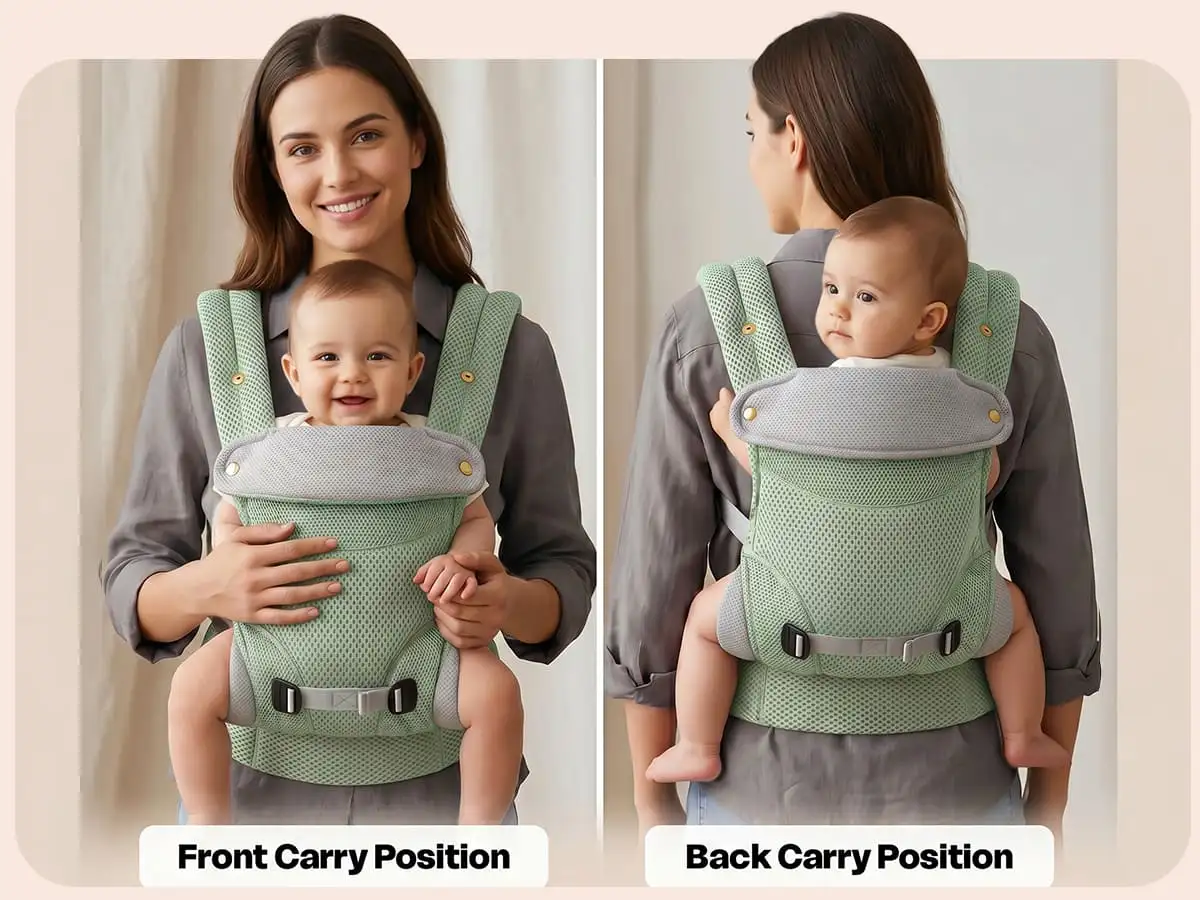 Travel nest baby Carrier - green