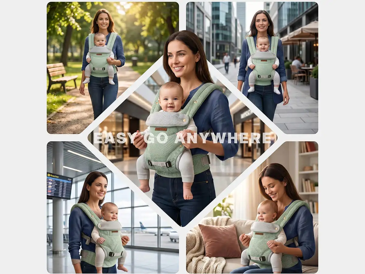 Travel nest baby Carrier - green