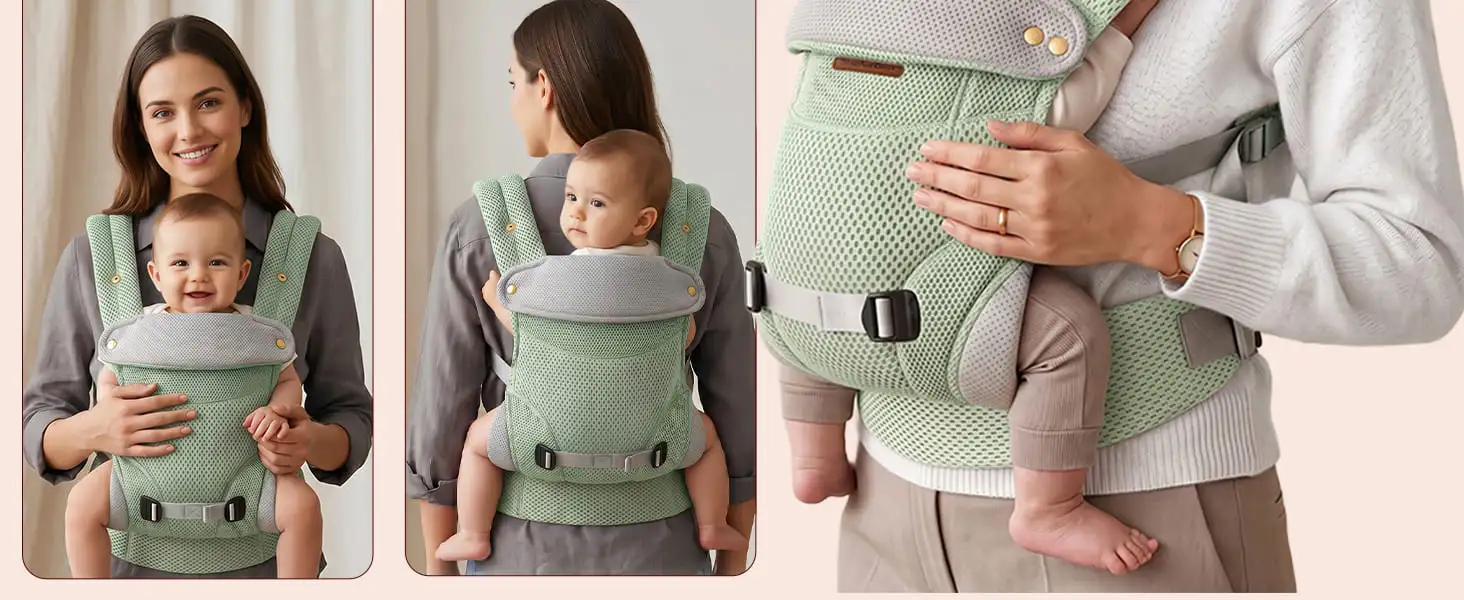 Travel nest baby Carrier - green