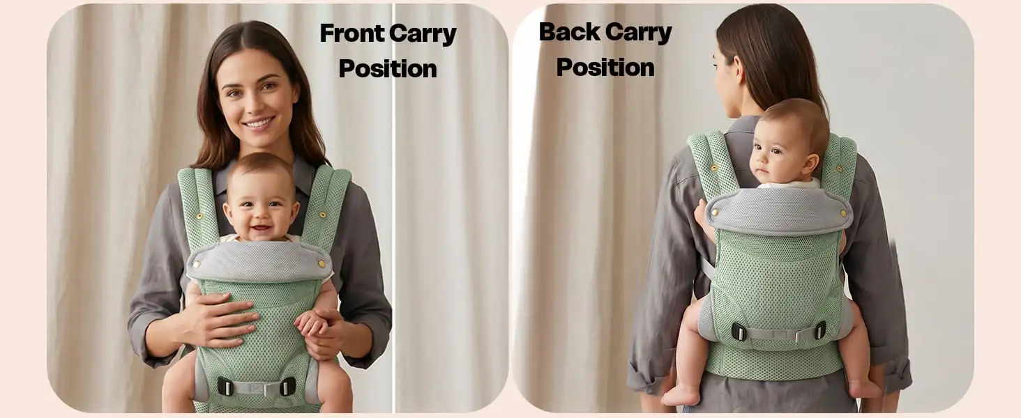 Travel nest baby Carrier - green