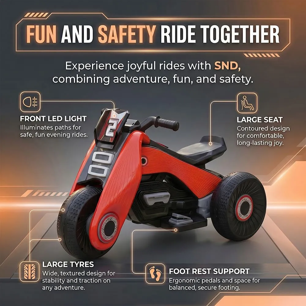 Zuno Electric Bike Red for Kids fun and safety