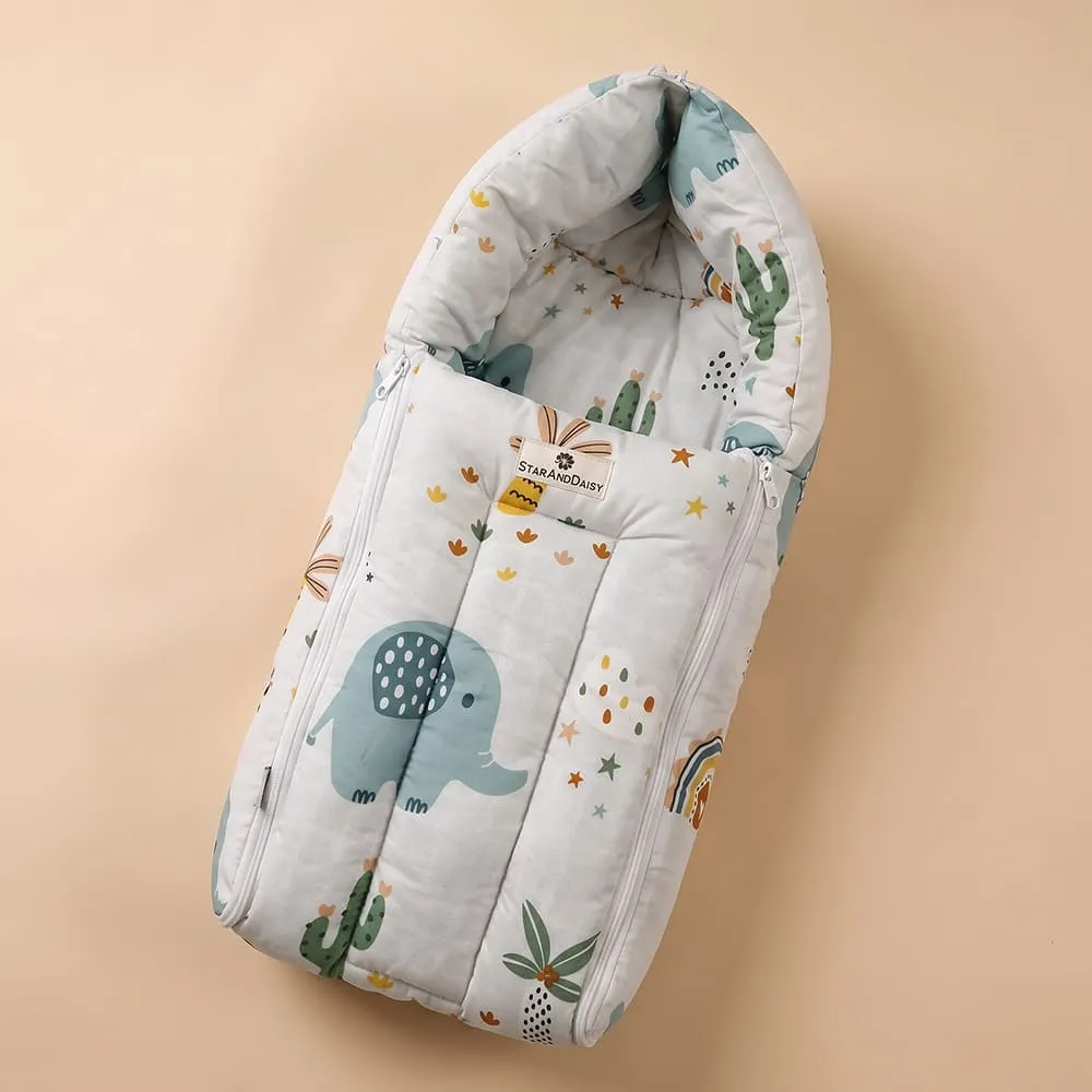 baby sleeping bag elephant print