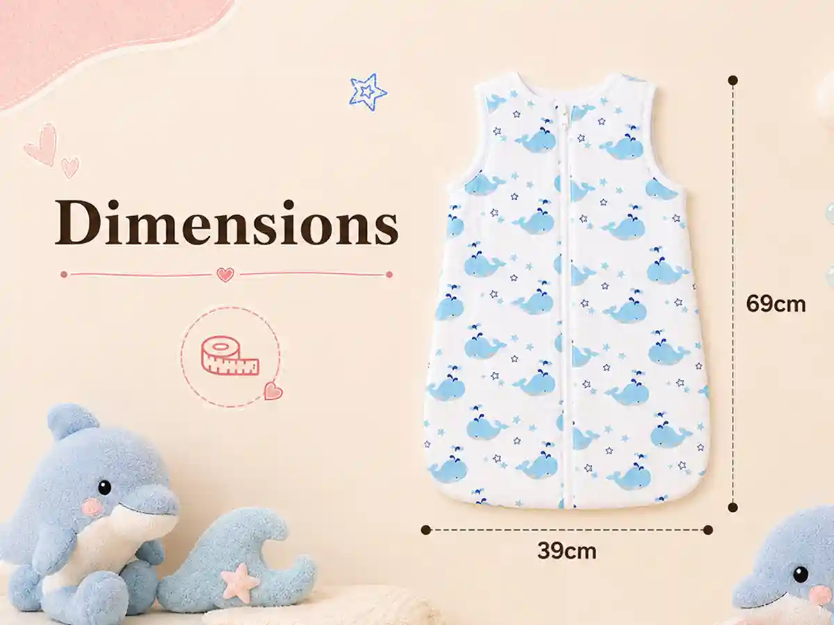 baby sleeping sack - Dolphin print