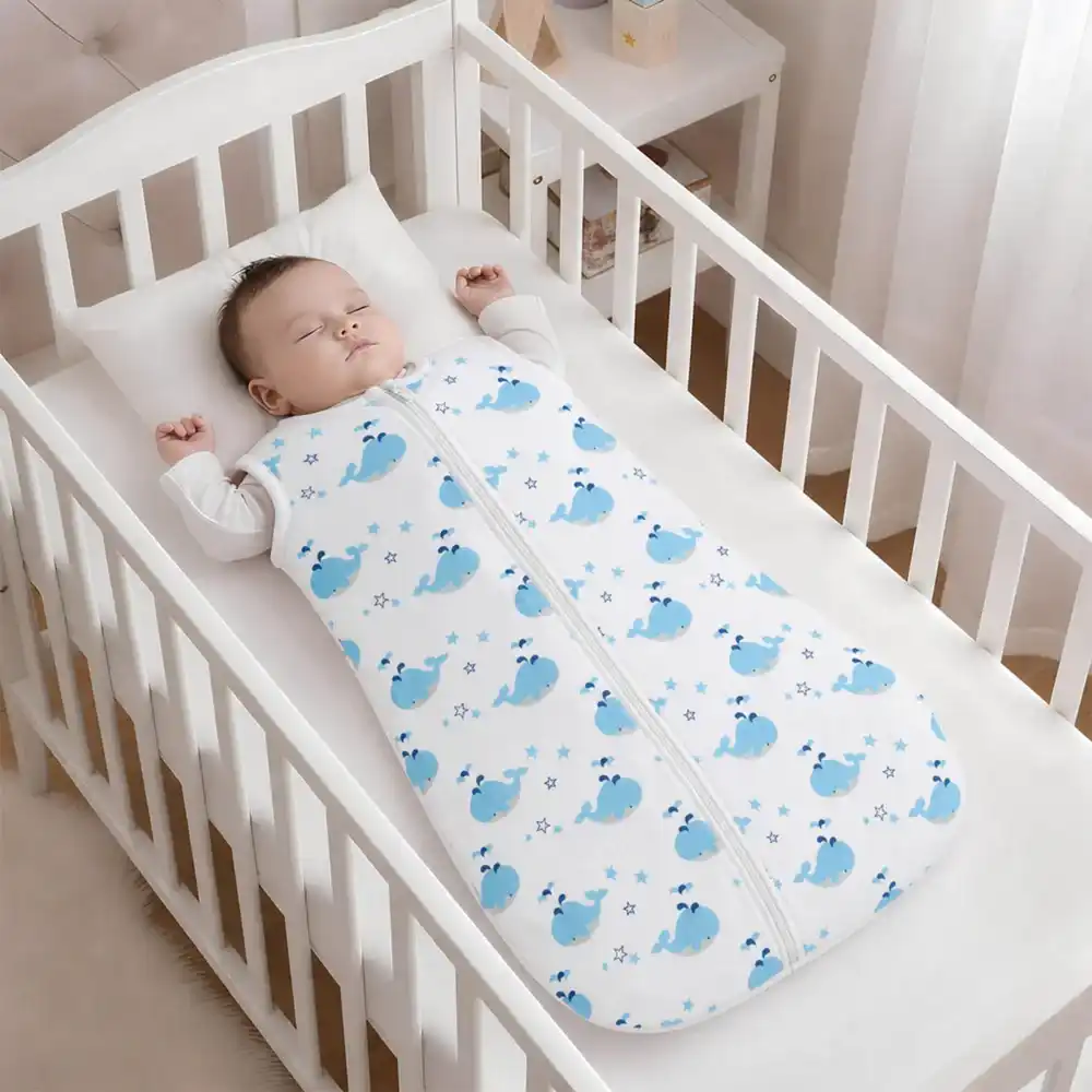 baby sleeping sack- Dolphin print main image