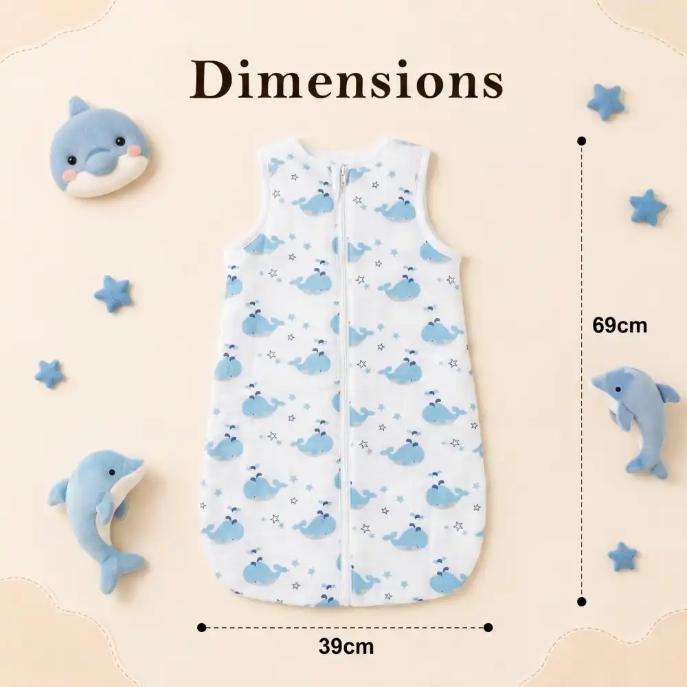 baby sleeping sack- Dolphin print