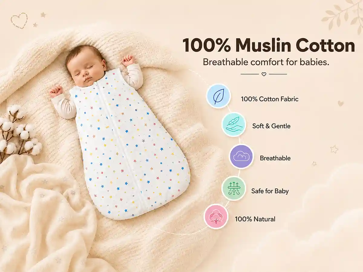 baby sleeping sack - Star print