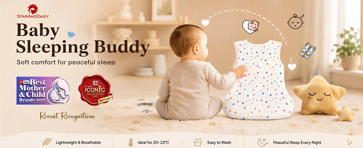 baby sleeping sack - Star print