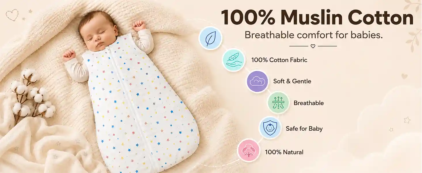baby sleeping sack - Star print