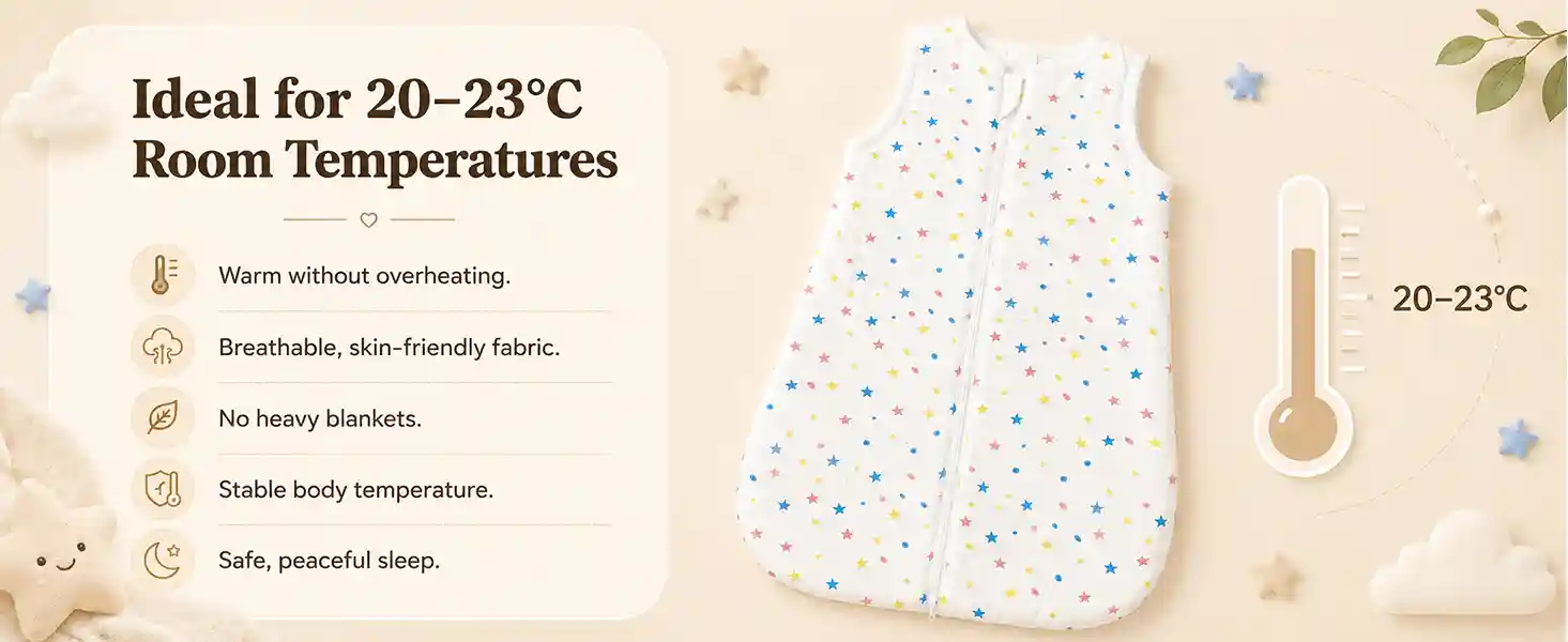 baby sleeping sack - Star print