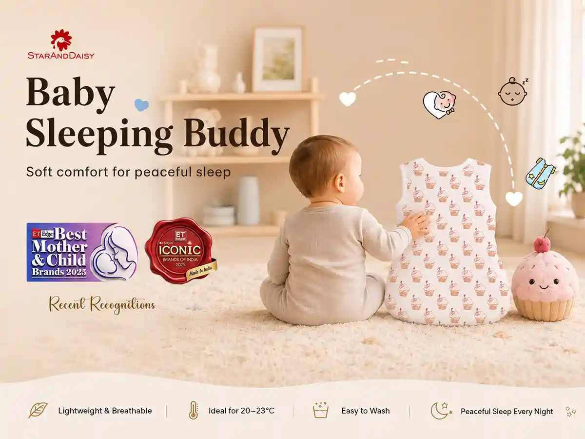 baby sleeping sack - cupcake print