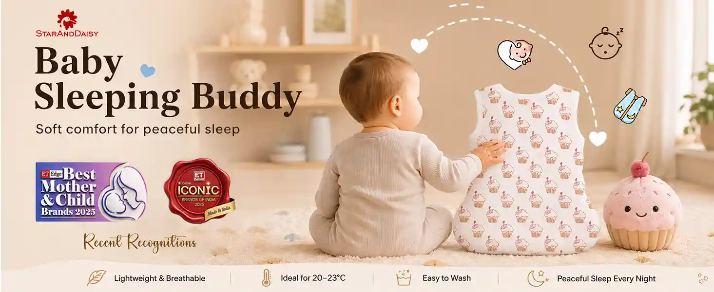 baby sleeping sack - cupcake print