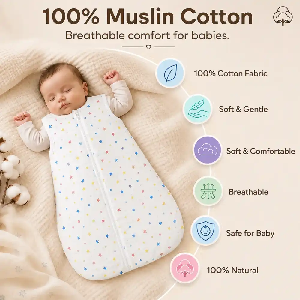 baby sleeping sack-star print