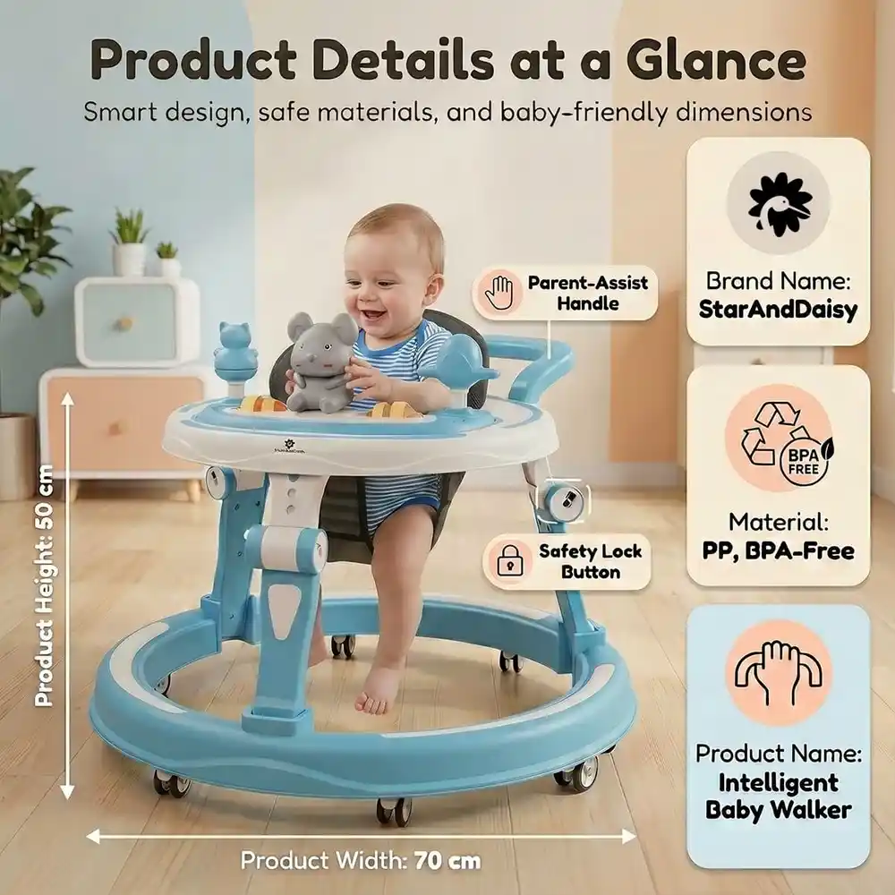 baby walker sky blue