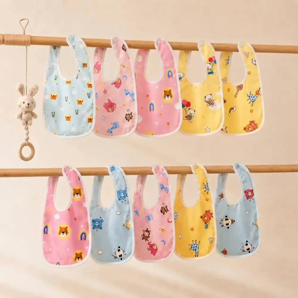 best 100% cotton fabric waterproof baby bibs
