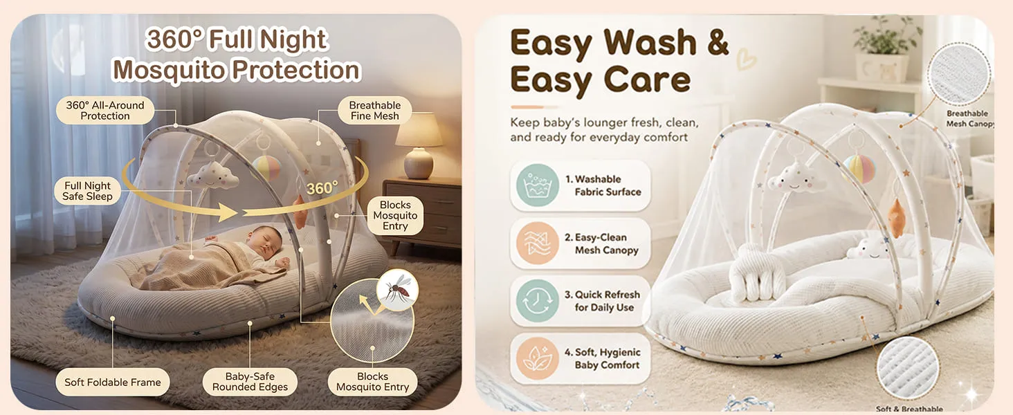 Cloud Sleeping Pod with Mosquito Net