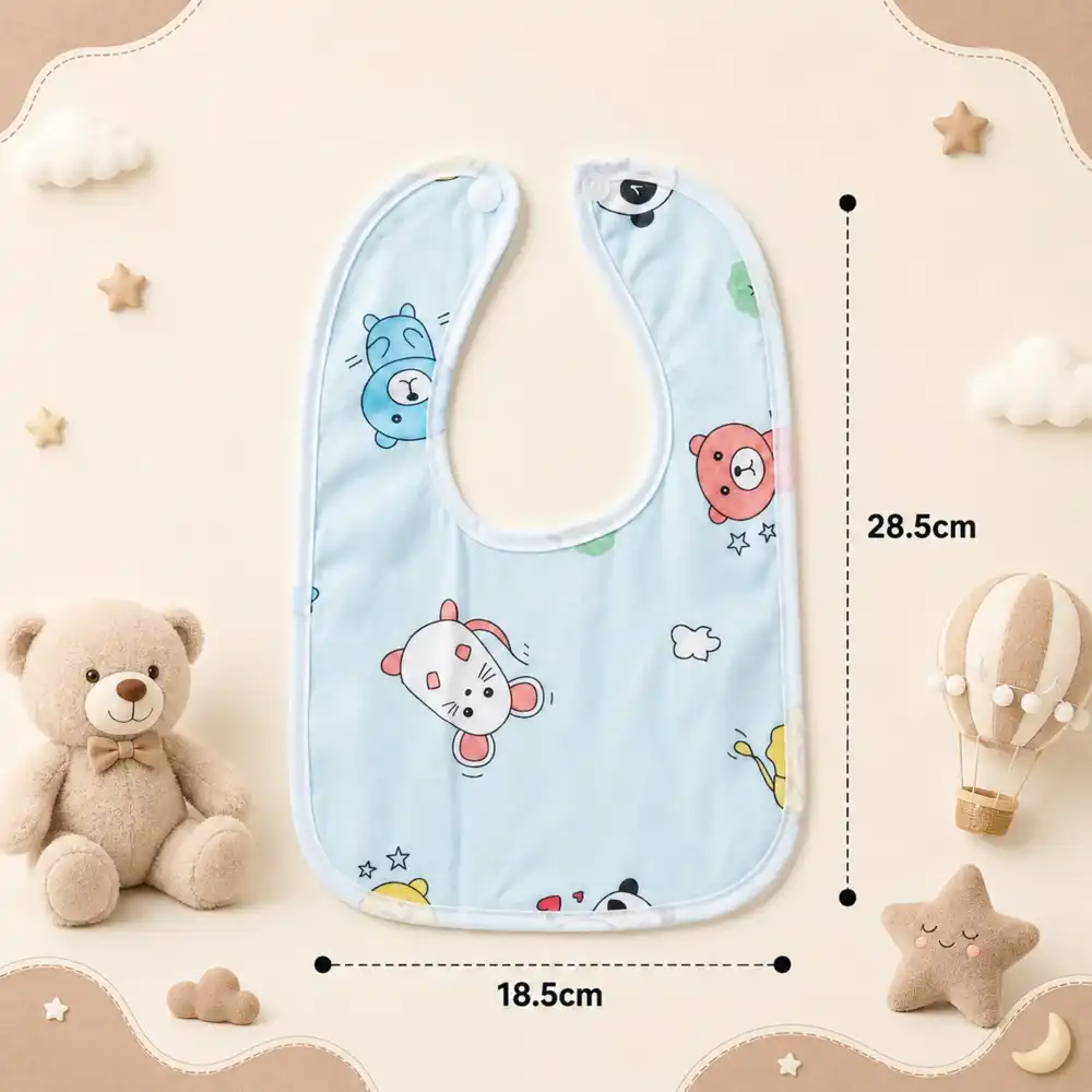 dimension of 100% cotton fabric waterproof baby bibs
