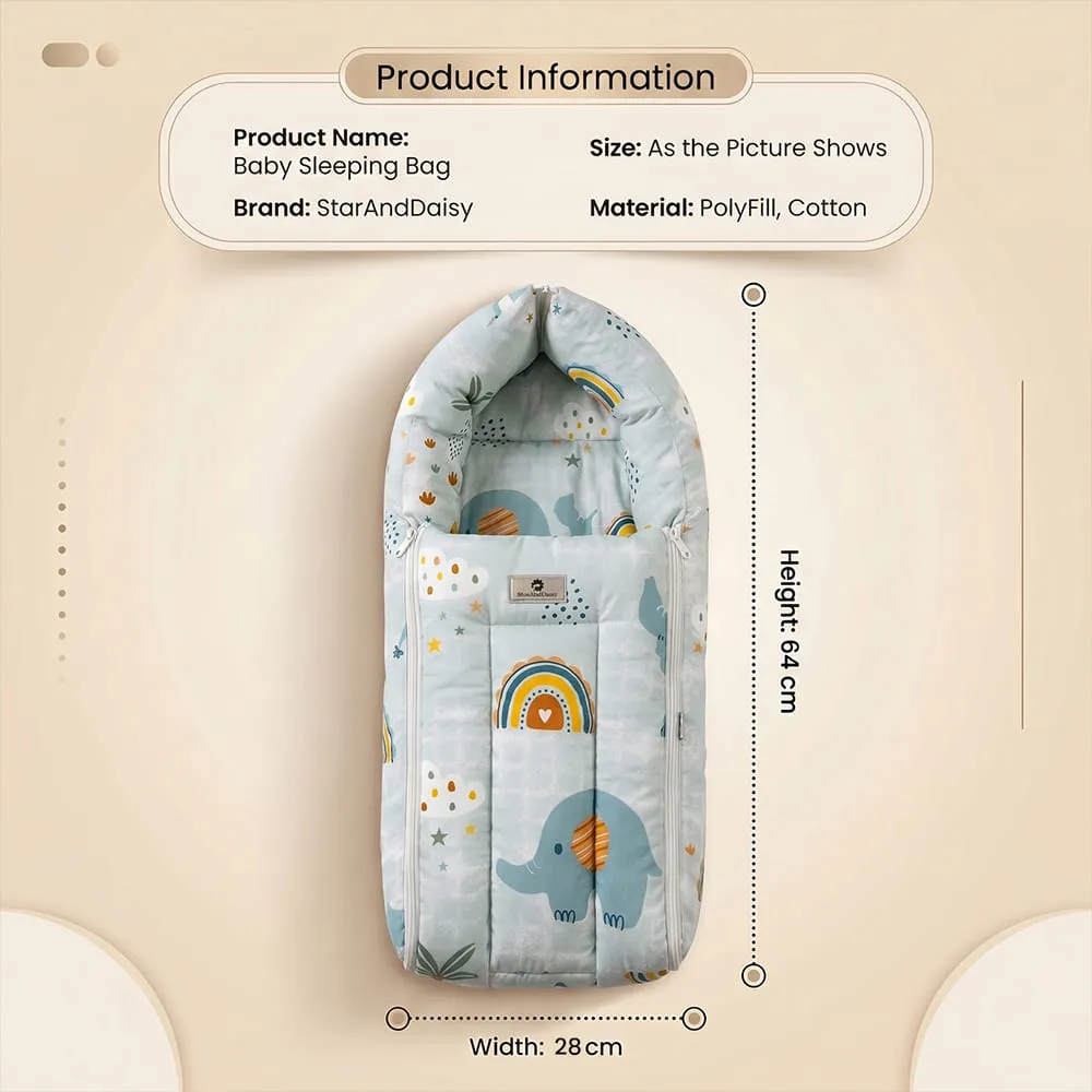 dimension of baby sleeping bag Elephant print