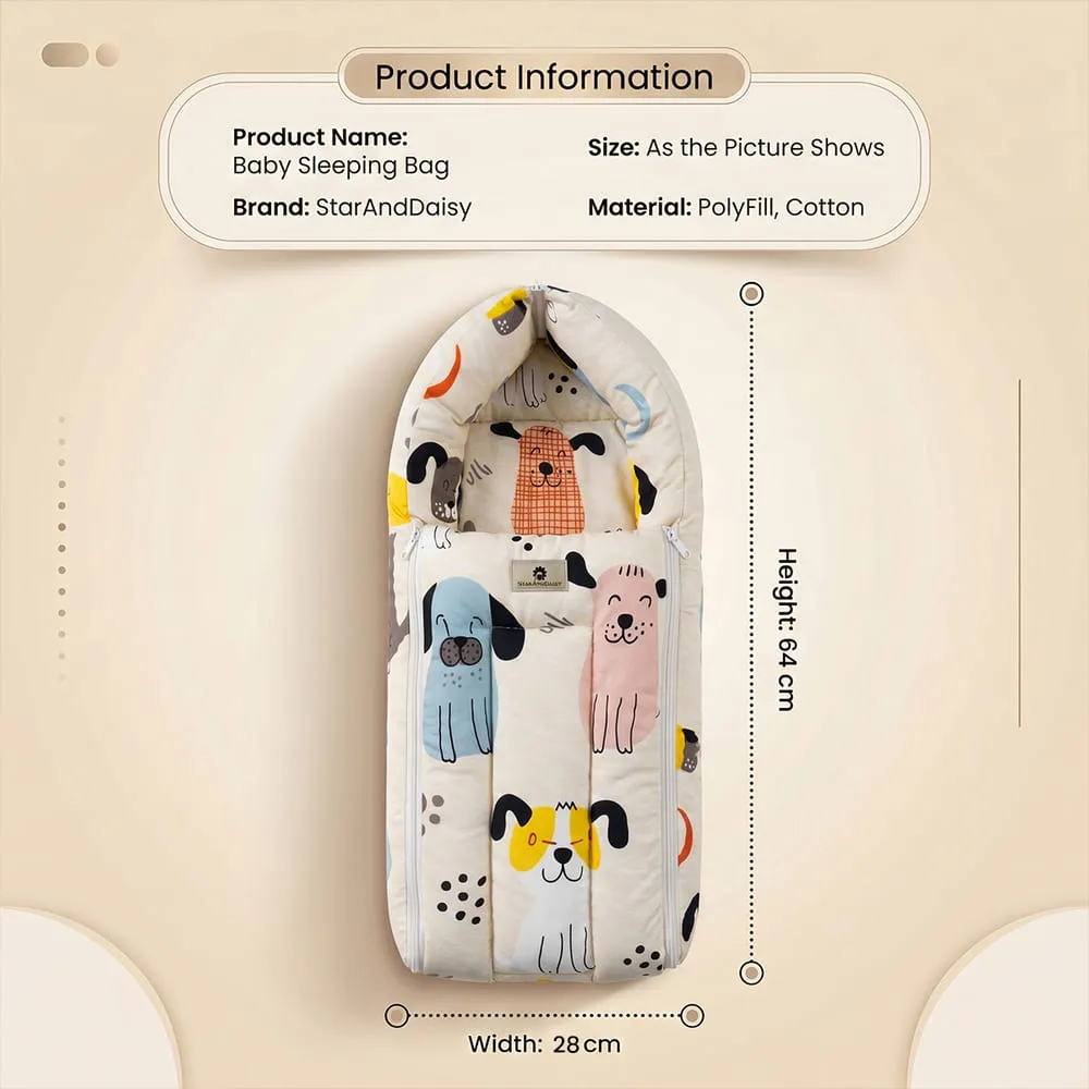 dimension of baby sleeping bag dog print