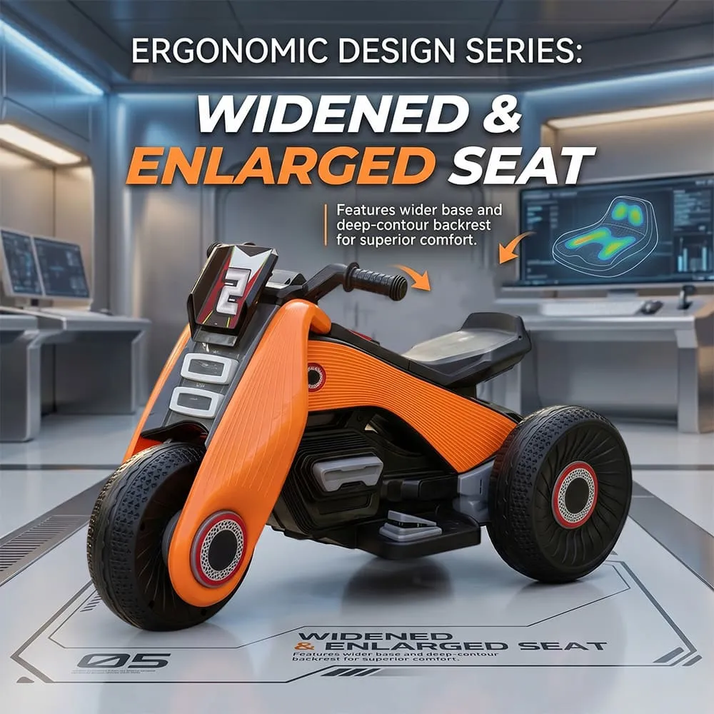 enlarged seat Zuno Electric Bike orange for Kids