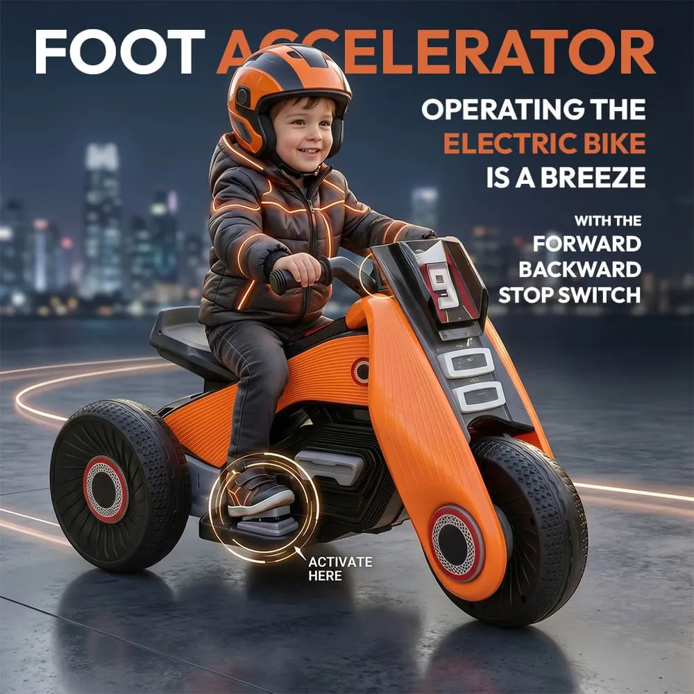 foot accelerator Zuno Electric Bike orange for Kids