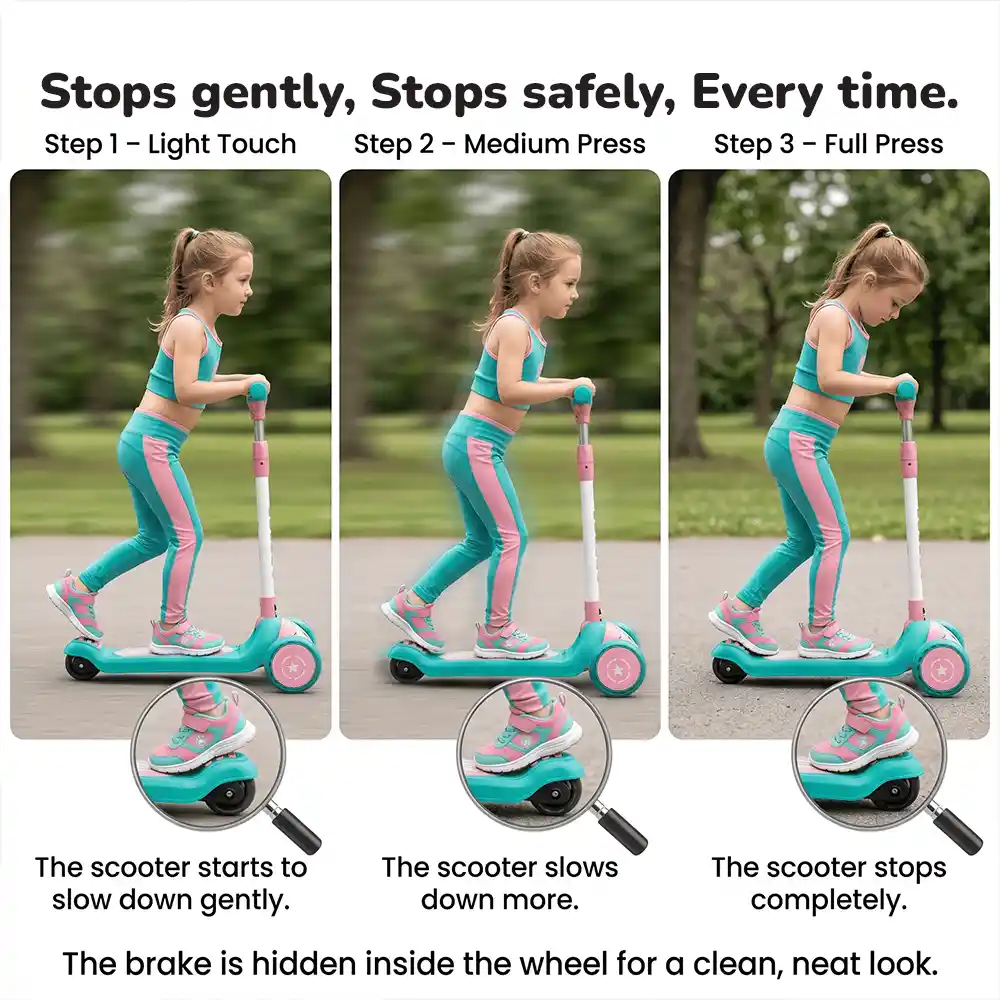 glidee scooter pink-green