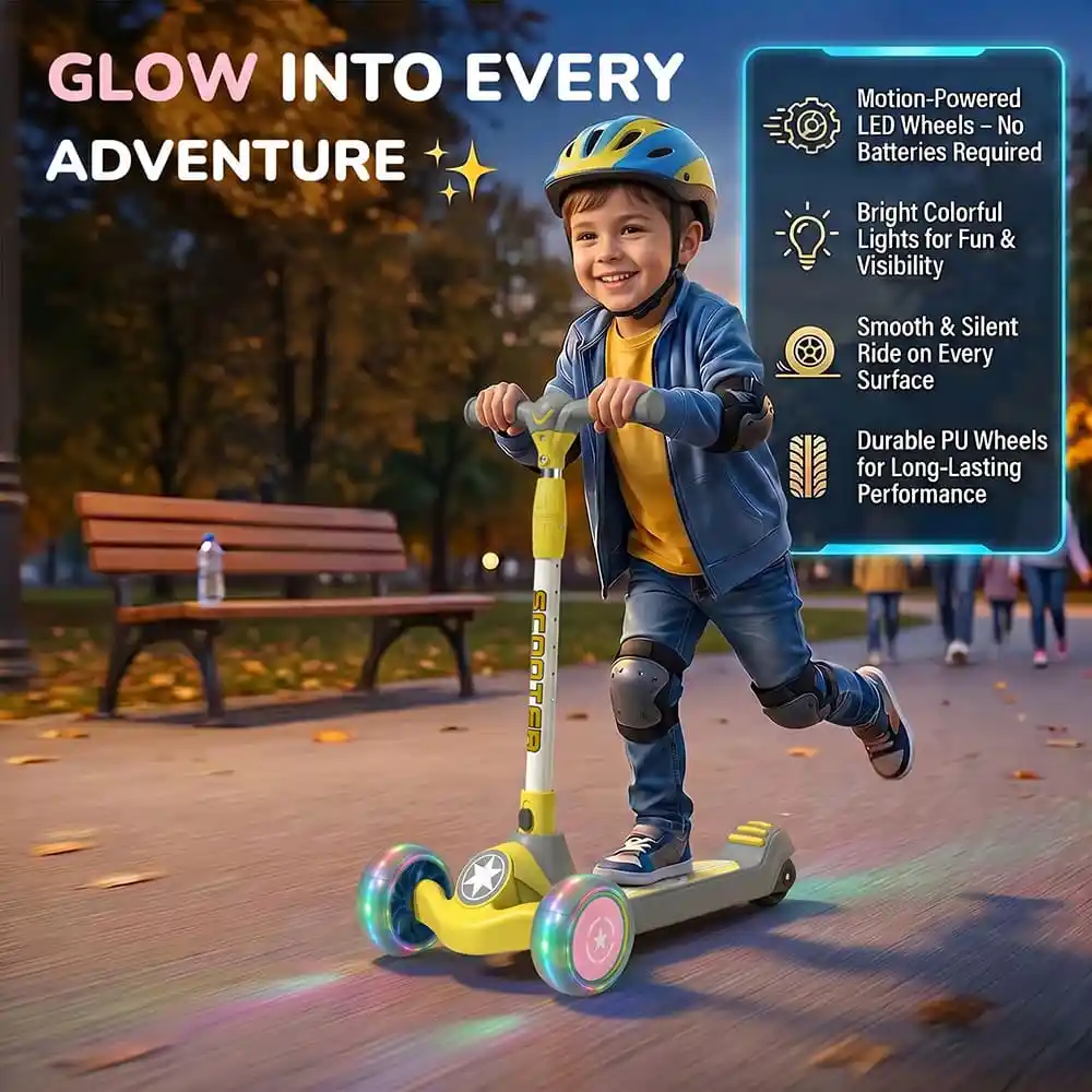 glidee scooter yellow-grey