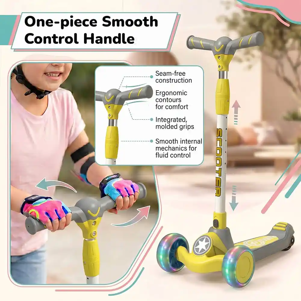 glidee scooter yellow-grey