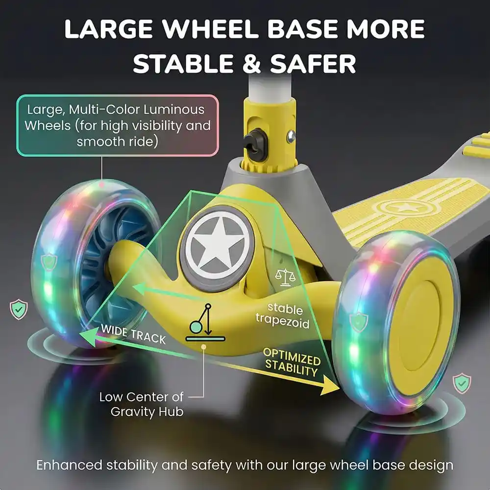 glidee scooter yellow-grey