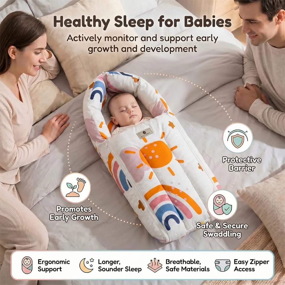 healthy sleep Rainbow baby sleeping bag sun print