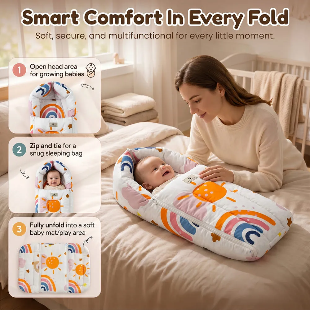smart comfort Rainbow baby sleeping bag sun print