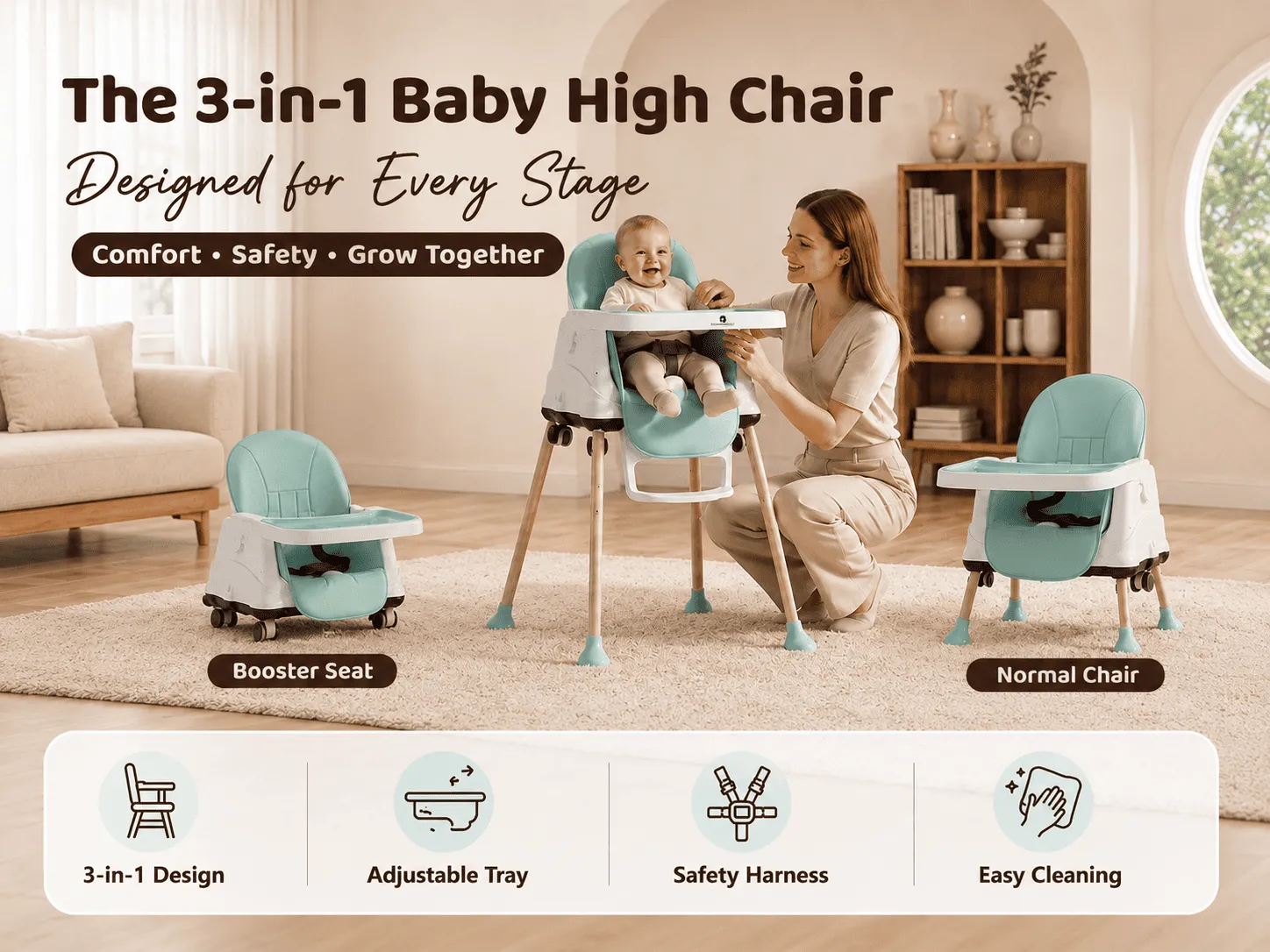 4 in 1 high chair