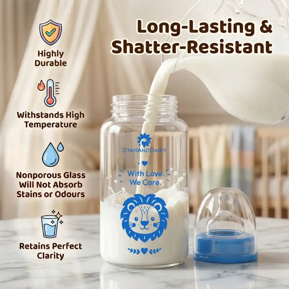 Glass bottle 125 ml blue
