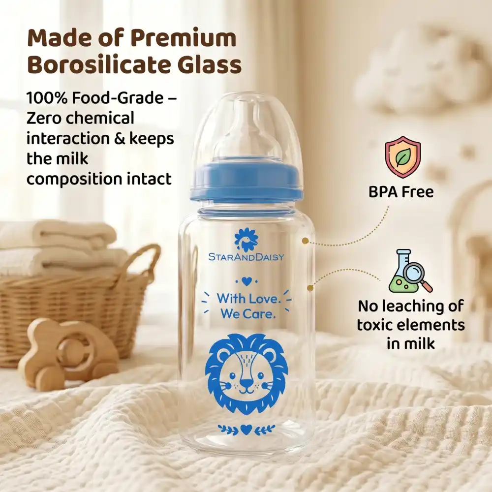 Glass bottle 125 ml blue
