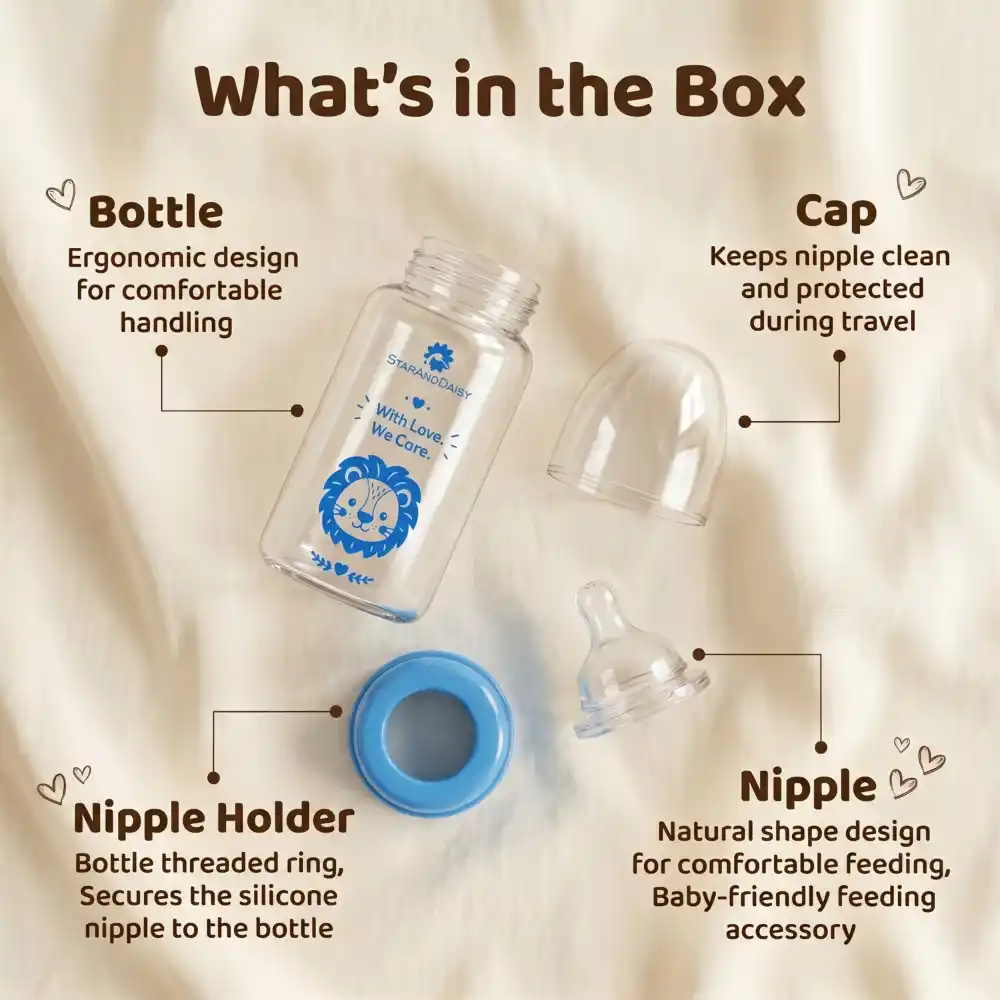 Glass bottle 125 ml blue