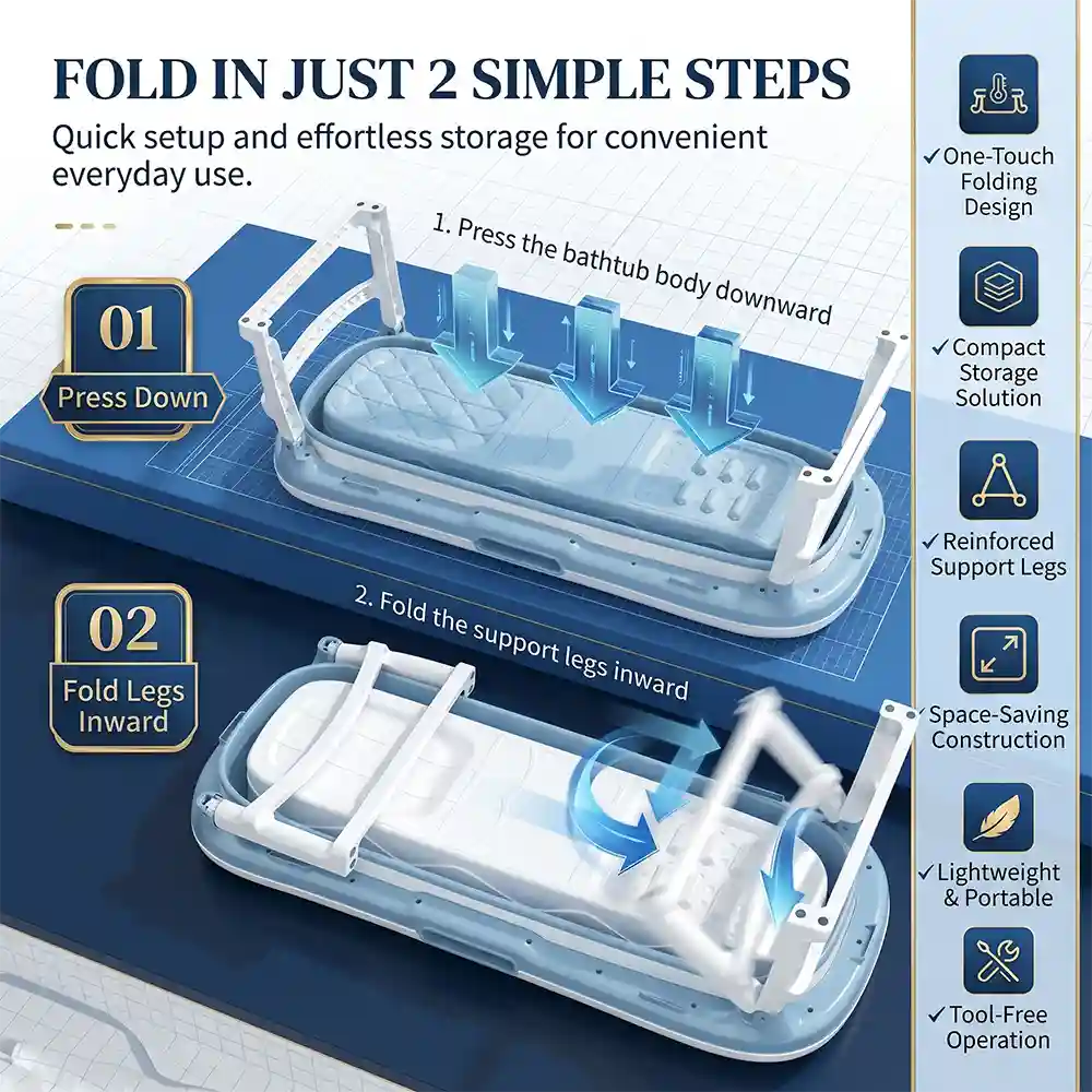 Mega bathtub for adult - blue