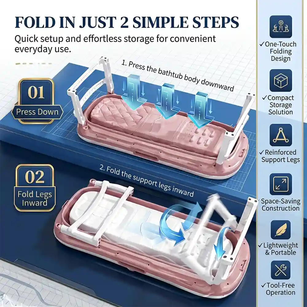 Mega bathtub for adult - pink
