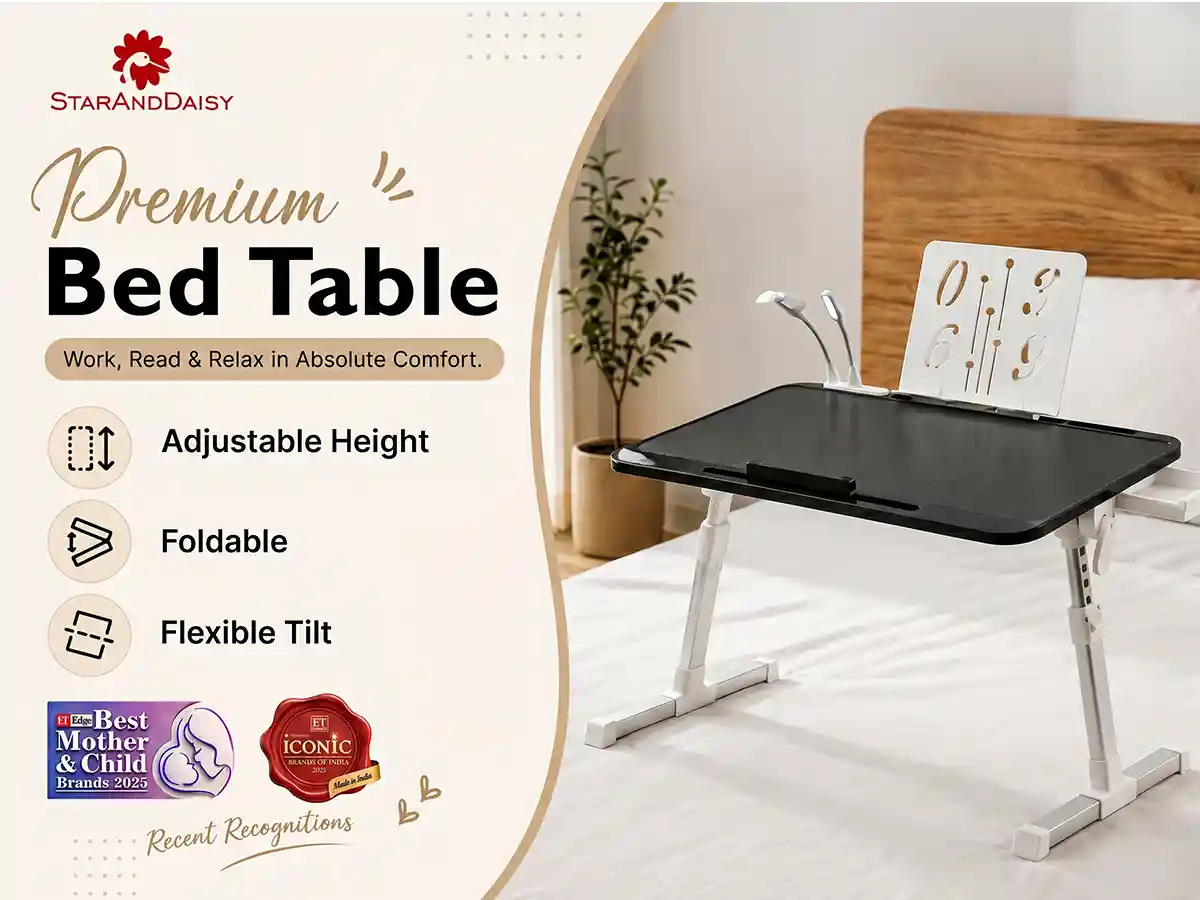 N3-Bed Table- Black
