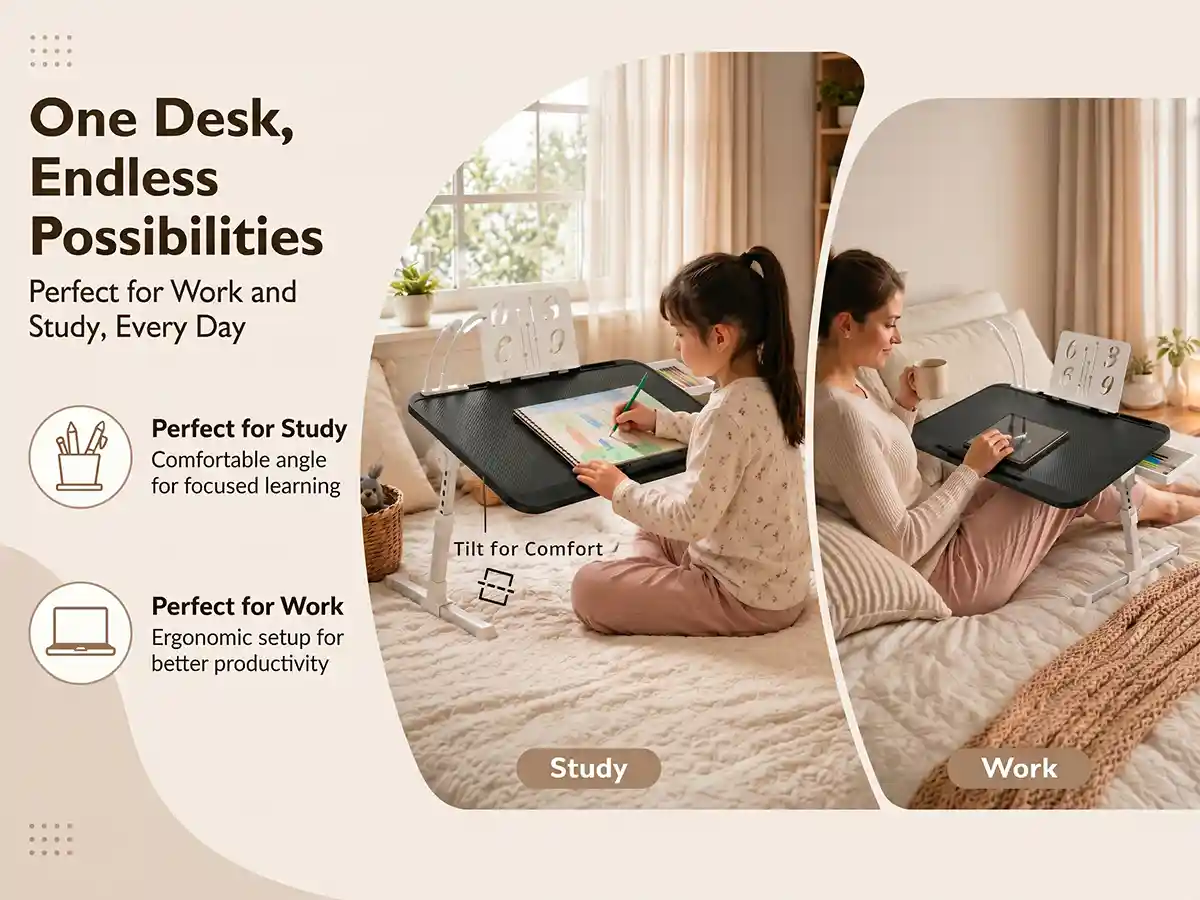 N3-Bed Table- Black