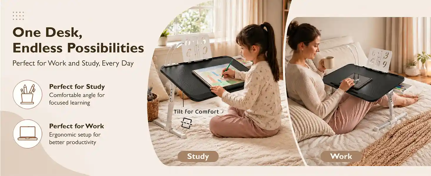 N3-Bed Table- Black