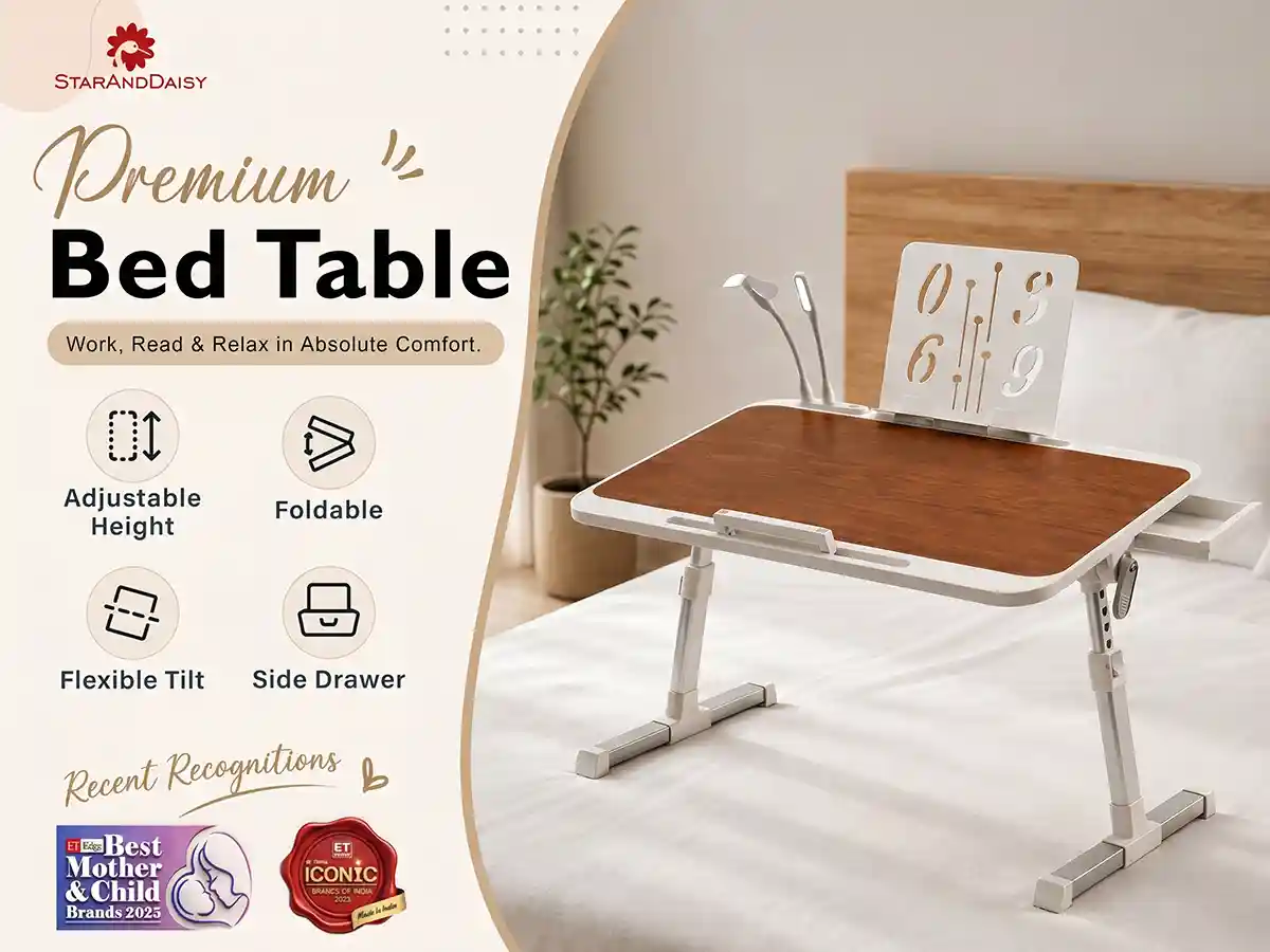N3-Bed Table- Brown