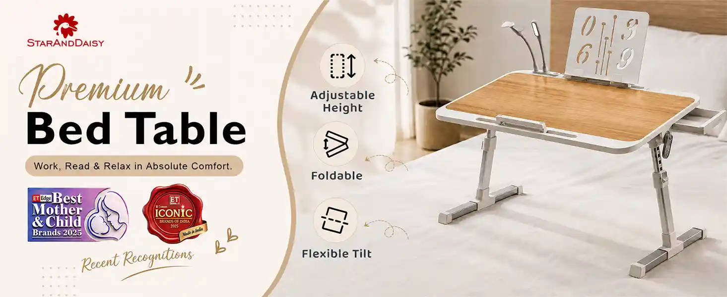N3-Bed Table-light brown