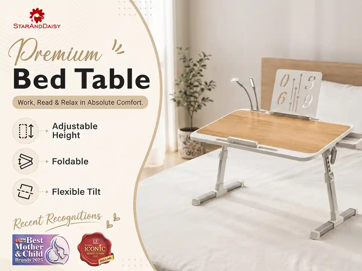 N3-Bed Table-light brown