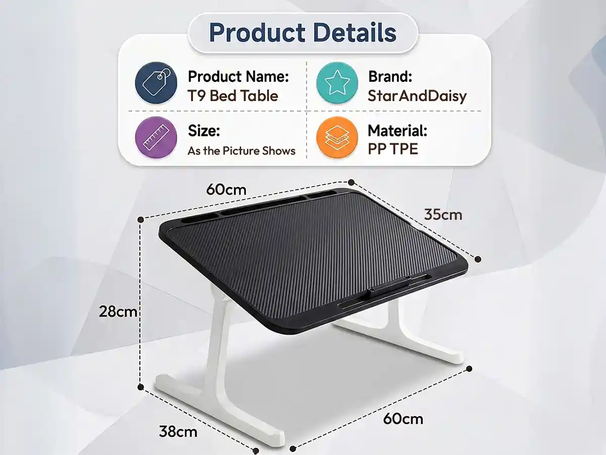 T9 Bed Table - Black