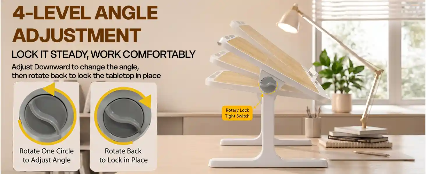 T9 Bed Table - white brown