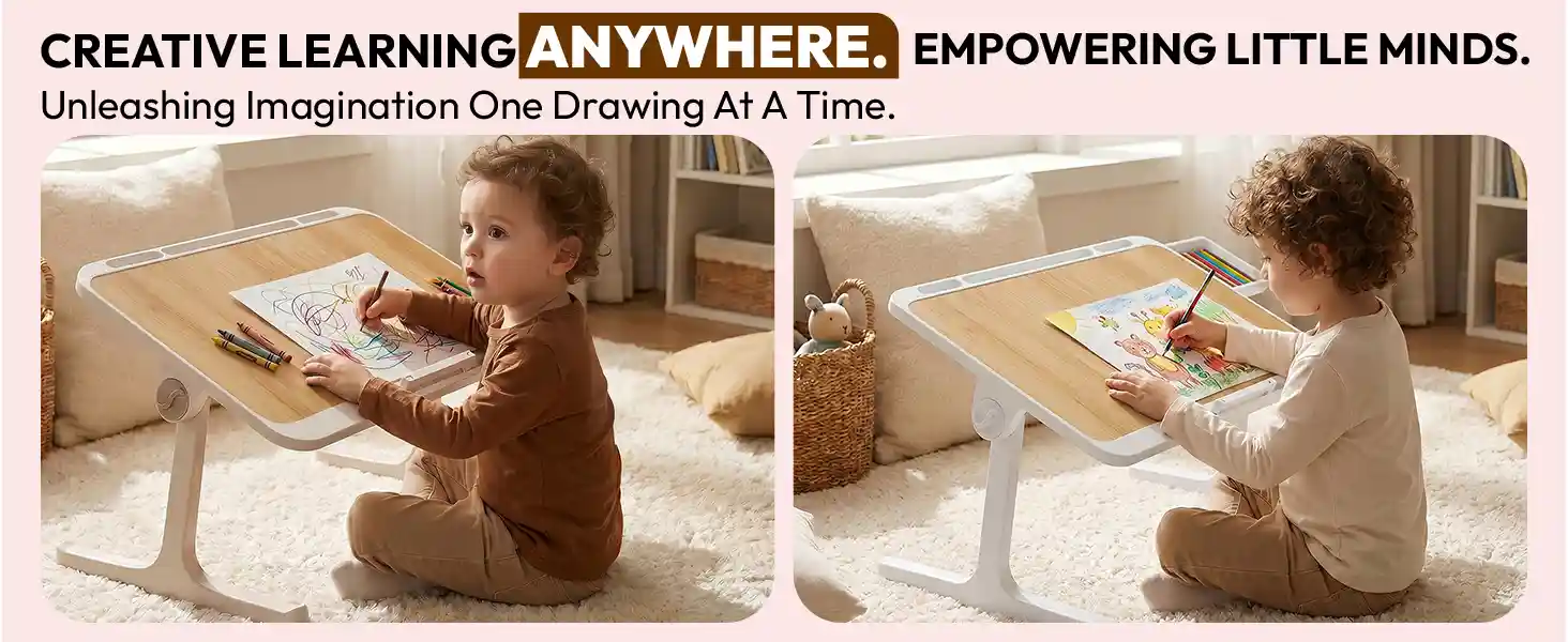 T9 Bed Table - white brown