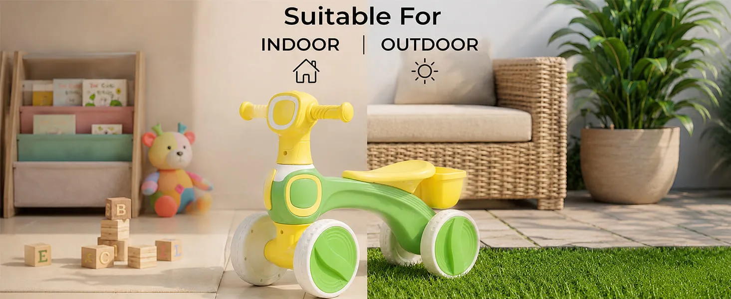 Tiny Glide 4-Wheel Baby Ride-On with LED Headlight