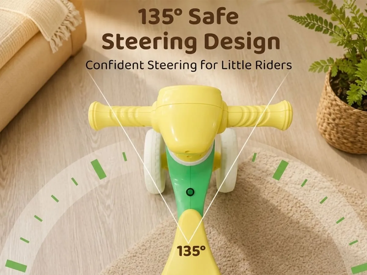 Tiny Glide 4-Wheel Baby Ride-On with LED Headlight
