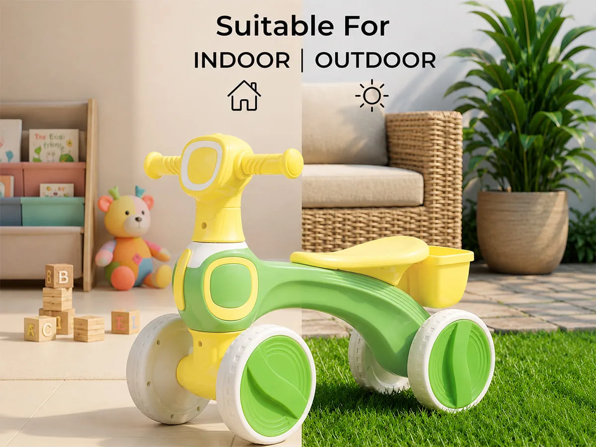Tiny Glide 4-Wheel Baby Ride-On with LED Headlight