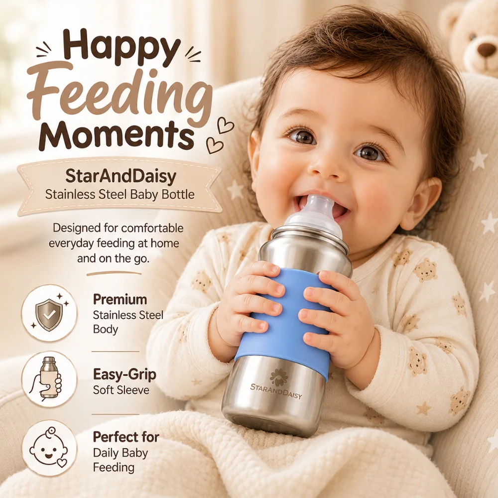 baby milk bottle blue