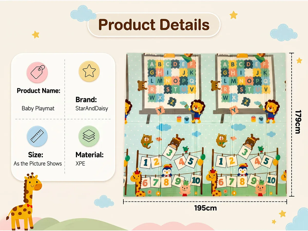 StarAndDaisy Waterproof Floor Play Mat for Toddlers